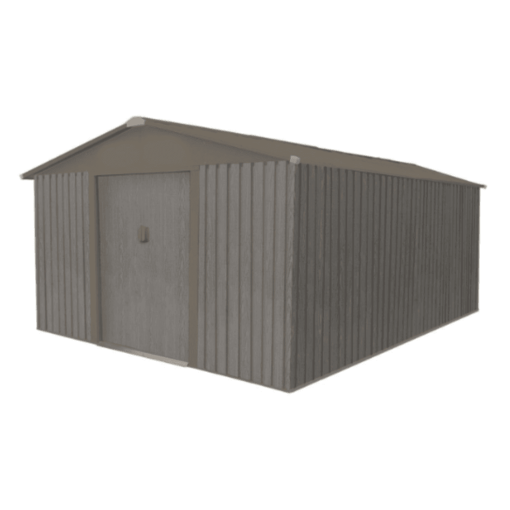 Abri extérieur en métal imitation bois – Robuste et sans entretien - Image 1