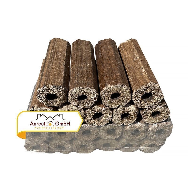 Hartholzbriketts “Pini&Kay” 480kg (6,5 cm X 6,5 cm X 25 cm) - Image 1