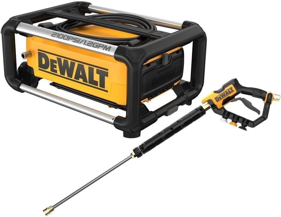 DEWALT Electric Pressure Washer, 2100 PSI, Jobsite Power Washer (DWPW2100) Yellow - Image 1