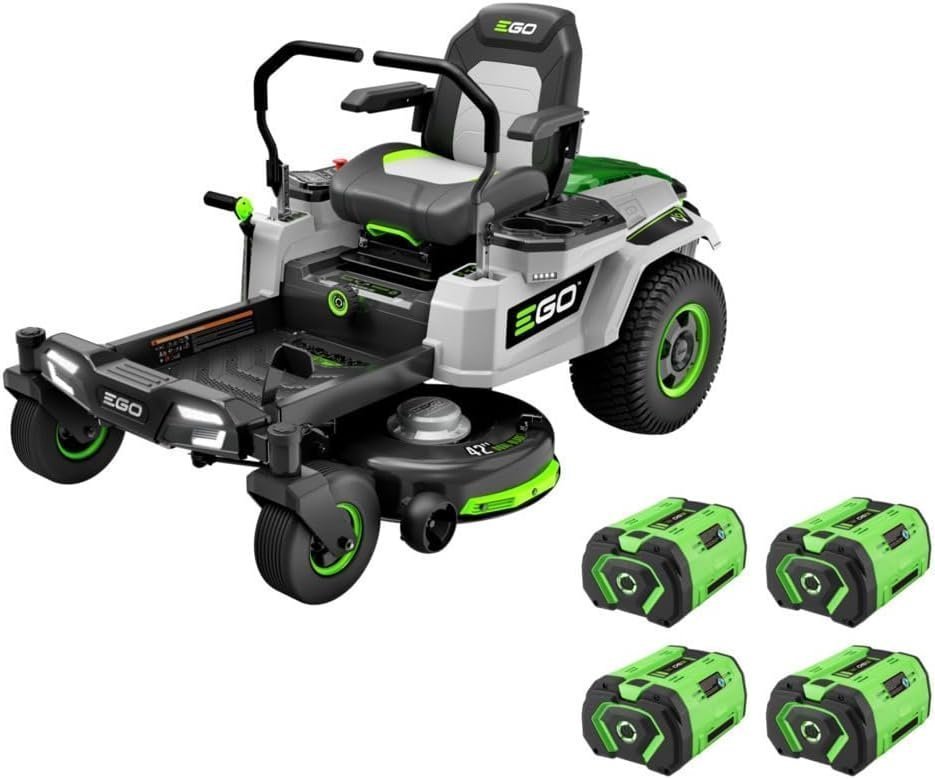 EGO Power+ ZT4204L 42" Zero Turn Electric Riding Mower – 4x 56V 10Ah Batteries & Charger Included - Image 1